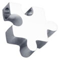 Drobný ocelový přívěsek Puzzle