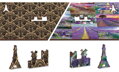 WOODEN CITY Dřevěné puzzle Levandulová Francie 2v1, 75 dílků EKO