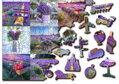 WOODEN CITY Dřevěné puzzle Levandulová Francie 2v1, 75 dílků EKO