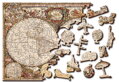 WOODEN CITY Dřevěné puzzle Antická mapa světa 2v1, 75 dílků EKO