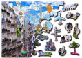 WOODEN CITY Dřevěné puzzle Rušná Paříž 2v1, 300 dílků EKO