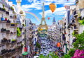 WOODEN CITY Dřevěné puzzle Rušná Paříž 2v1, 150 dílků EKO