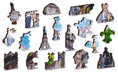 WOODEN CITY Dřevěné puzzle Rušná Paříž 2v1, 150 dílků EKO