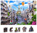 WOODEN CITY Dřevěné puzzle Rušná Paříž 2v1, 150 dílků EKO