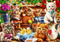 BLUEBIRD Puzzle Koťata v zahradní boudě 100 dílků