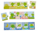 HABA Dřevěné puzzle Žabákův den 3x5 dílků
