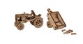 WOODEN CITY 3D puzzle Superfast Americký traktor s vlečkou