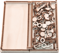 WOODEN CITY 3D puzzle hra Šachy a Dáma 2v1