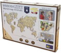 WOODEN CITY Dřevěná mapa se zvířátky velikost M (57x38cm)