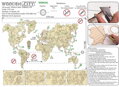 WOODEN CITY Dřevěná mapa se zvířátky velikost M (57x38cm)