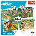 TREFL Puzzle Mickey Mouse: Krásný den 4v1 (35,48,54,70 dílků)