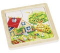 GOKI Vývojové dřevěné puzzle Roční období