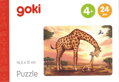 GOKI Dřevěné puzzle Africká zvířata: Žirafy 24 dílků