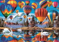 TREFL Wood Craft Origin puzzle Barevné balóny 1000 dílků