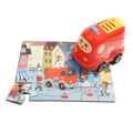 TOP BRIGHT Dřevěné puzzle s hračkou: Hasičské auto 24 dílků