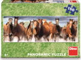 DINO Panoramatické puzzle Koně ve vodě 150 dílků