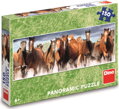 DINO Panoramatické puzzle Koně ve vodě 150 dílků