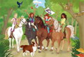 SCHMIDT Puzzle Schleich: Horse Club 4v1 v plechovém kufříku (60,60,100,100 dílků)