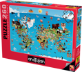ANATOLIAN Puzzle Kreslená mapa světa 260 dílků