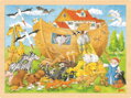 GOKI Dřevěné puzzle Noemova archa 96 dílků