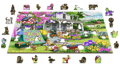 WOODEN CITY Dřevěné puzzle Venkovská zahrada 2v1, 505 dílků EKO