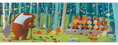 DJECO Panoramatické puzzle Lesní přátelé 100 dílků