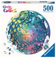RAVENSBURGER Kulaté puzzle Kruh barev: Oceán 500 dílků