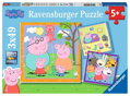 RAVENSBURGER Puzzle Prasátko Peppa 3x49 dílků