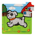 TEDDIES Dřevěné puzzle Moje první zvířátka: Pes 9 dílků