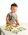 TEDDIES Dřevěné puzzle Moje první zvířátka: Kravička 9 dílků