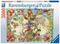 RAVENSBURGER Puzzle Mapa světa s flórou a faunou 3000 dílků