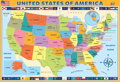 EUROGRAPHICS Puzzle Mapa Spojených států Amerických 200 dílků