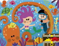 CLEMENTONI Puzzle s malováním vodou Water Magic: Hlubiny moře 30 dílků