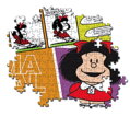 CLEMENTONI Puzzle Mafalda na houpačce 500 dílků