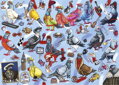 GIBSONS Puzzle Holubi z Británie 1000 dílků