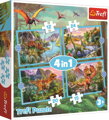 TREFL Puzzle Jedineční dinosauři 4v1 (12,15,20,24 dílků)