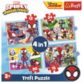 TREFL Puzzle Spidey a jeho úžasní přátelé 4v1 (12,15,20,24 dílků)