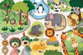 Oboustranné puzzle Treflíci a mláďata v ZOO SUPER GIANT 15 dílků