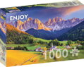 ENJOY Puzzle Kostel v Dolomitech, Itálie 1000 dílků