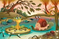 ART PUZZLE Dřevěné puzzle Kámoši od jezera 50 dílků