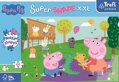 TREFL Puzzle Super Shape XXL Prasátko Pepina: Hraní s bráškou 60 dílků