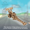 UGEARS 3D puzzle Top Fuel Dragster 321 dílků