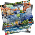 GOOD LOOT Puzzle Imagination: Tytus Brzozowski - Warsaw bridges 1000 dílků