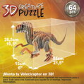 EDUCA 3D puzzle Velociraptor 64 dílků
