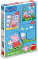 DINO Baby puzzle Prasátko Pepina a rodina 3v1 (3,4,5 dílků)