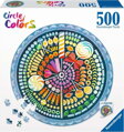 RAVENSBURGER Kulaté puzzle Kruh barev: Sladkosti 500 dílků