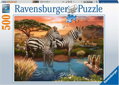 RAVENSBURGER Puzzle Zebry u napajedla 500 dílků