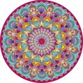 GRAFIX Diamantové malování na rámu Mandala růžová 30cm