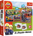 TREFL Sada 3v1 Požárník Sam (2x puzzle + pexeso)