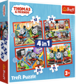 TREFL Puzzle Mašinka Tomáš 4v1 (35,48,54,70 dílků)